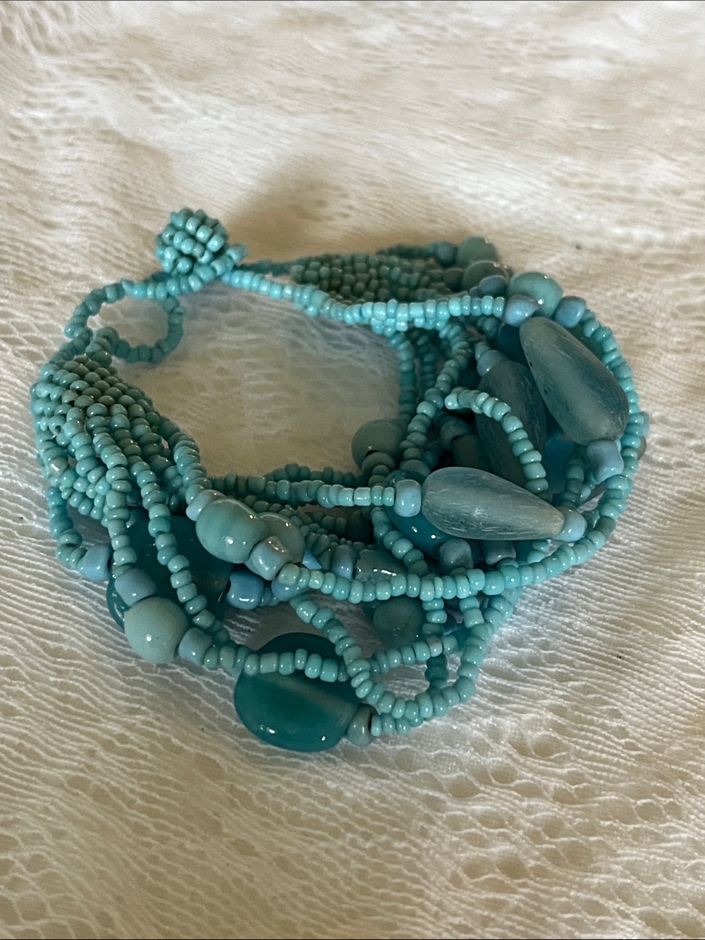 Turquoise Multi-Strand Beaded Bracelet